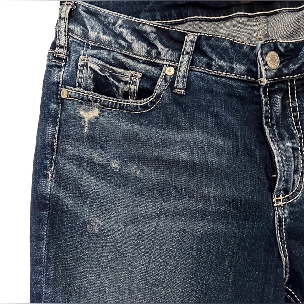 Silver Jeans Co
Women’s Elyse Straight Indigo Blue Jeans
Size 14, Length 30 👖 - Picture 3 of 11